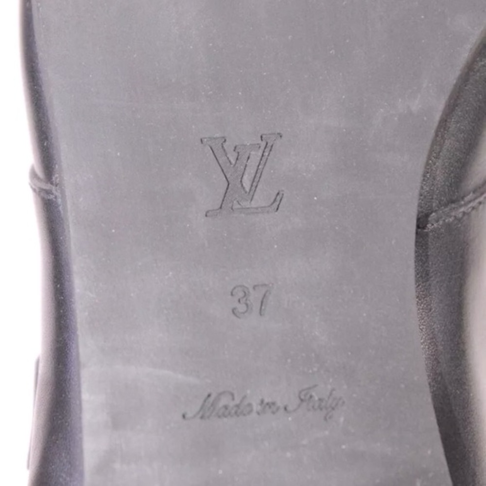 EUC [Louis Vuitton] Pointed Jumble Bootie Boots Black Leather Womens Sz 37, US 7 - Picture 11 of 14